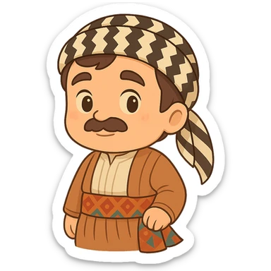 Remove the Kurdistan flag from the chibi cartoon stickers if present, so only the animals, people, and farm elements remain, with a transparent background. sticker