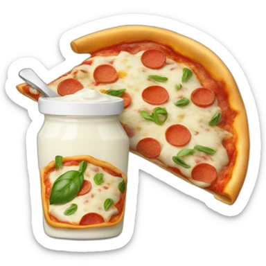 pizza and ranch dressing sticker