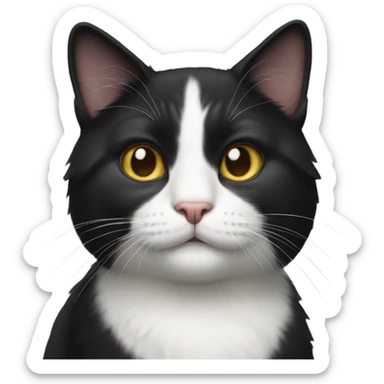 Tuxedo cat sticker