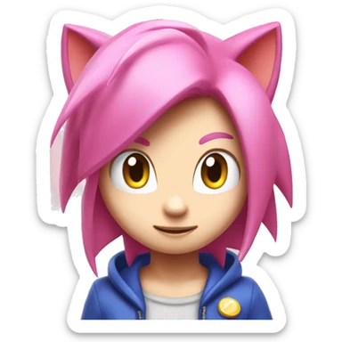 Amy rose sonic sticker