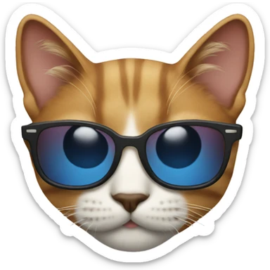 Cat with sunglasses sticker