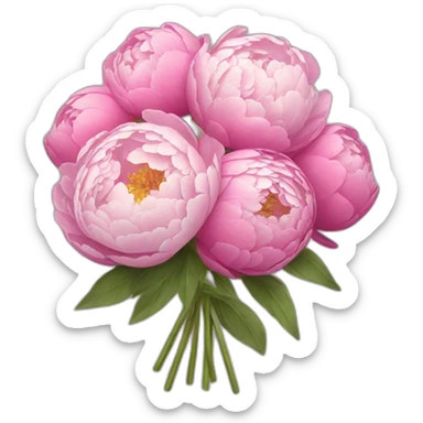 Peony bouquet sticker