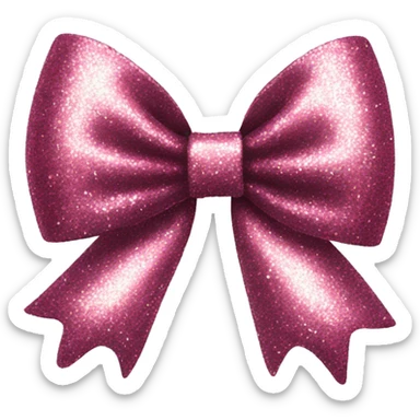 A glittery bow sticker