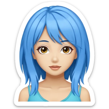Blue Gyaru Summer Girl sticker