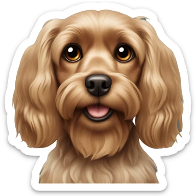Yorkie Cocker Spaniel Mix dog black brown sticker