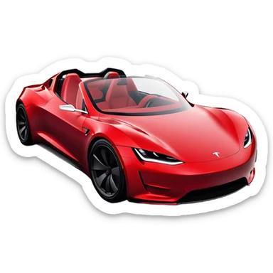 Tesla Roadster - Tesla (Model Year: 2020) (Iconic colour: Dark Red) sticker