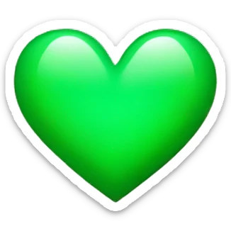 Green heart  sticker