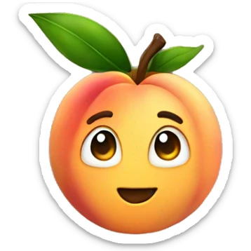 Peach sticker