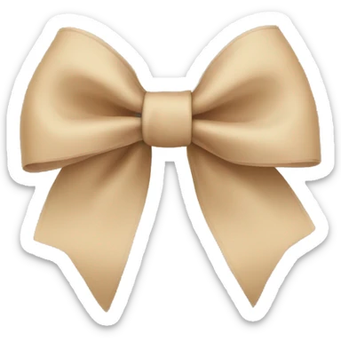 beige bow  sticker