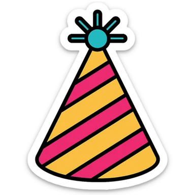 party hat sticker