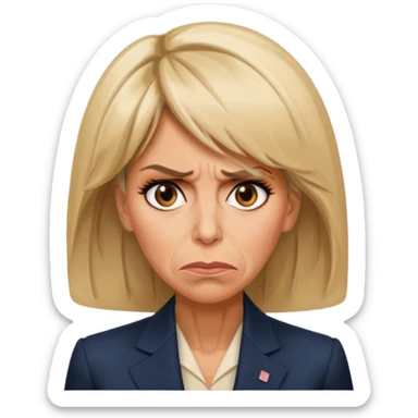 Brigitte macron angry sticker