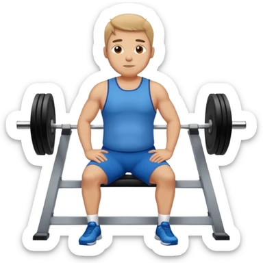 training gym skinny fat man sticker