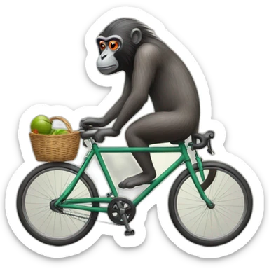 mandril with bike sticker