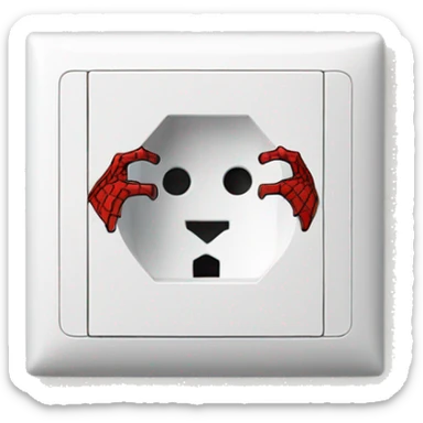 spiderman wall-socket adapter sticker