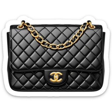 Chanel black bag sticker