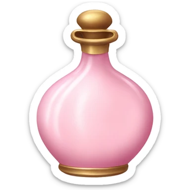 Pale pink rococo potion bottle  sticker