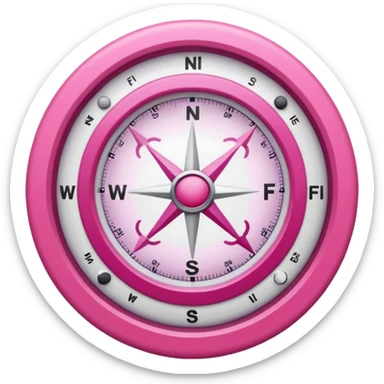 mix light pink dark pink and white girly internet wifi compass sticker