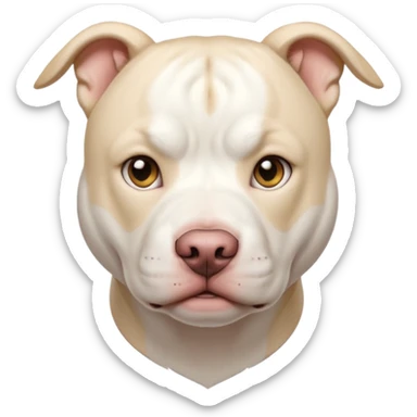 femail white pitbull sticker