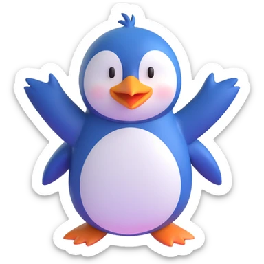 penguin doing halay dance sticker