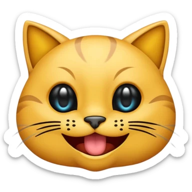 emoji de gato negro riéndose con lagrimas de risa y ojos entrecerrados😹 sticker