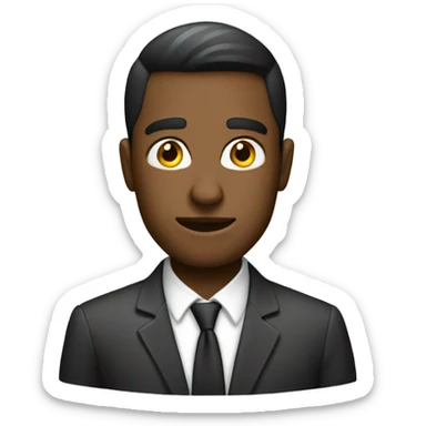 Create cheater in business emoji sticker