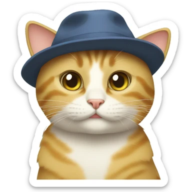 Cat with a leprecaun hat sticker