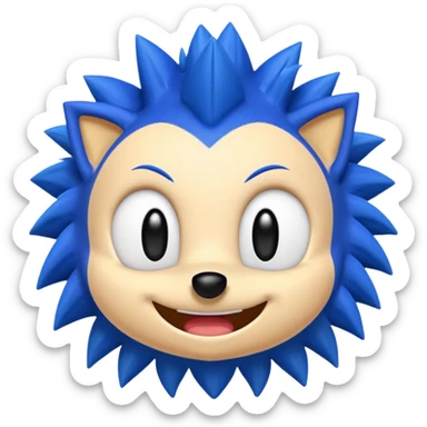If your trying to make a sonic emoji make him look better. sticker