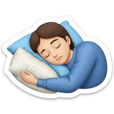 Sleeping wi the a pillow  sticker