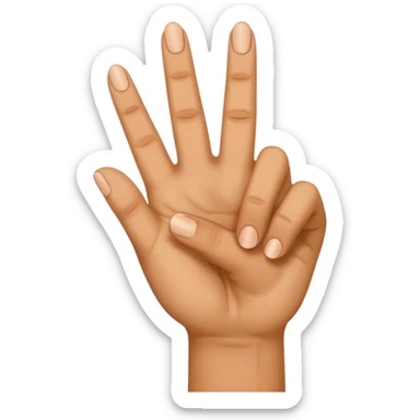 Mano con 3 dedos levantados sticker