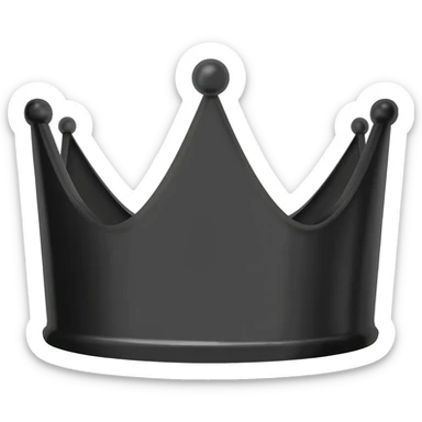 Black Chrown sticker