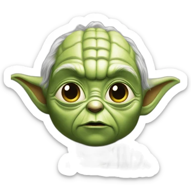 Yoda qui fait les gros yeux sticker
