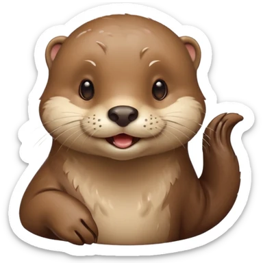 a otter winking in a flirty way sticker