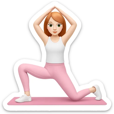 Change her outfit to a fitted white tank top, keep the rest of the outfit and style the same, with no background. sticker