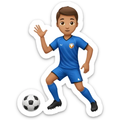 soccer player doing ball tricks sticker