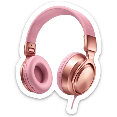 Rose gold pink beat head phones  sticker
