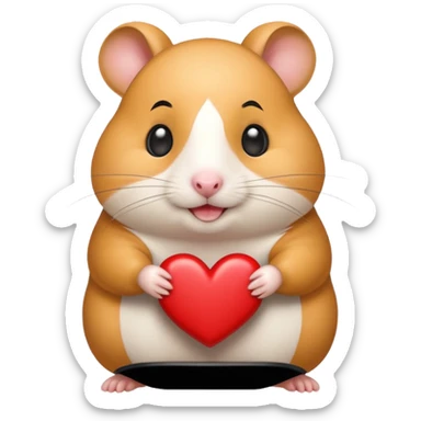 happy love hamster sticker