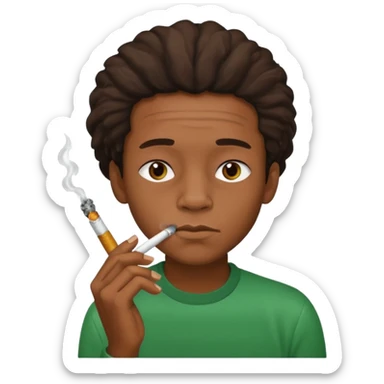 Jamaican boy smoking sticker