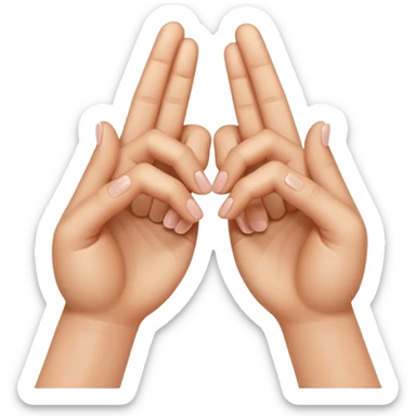 Corazón uniendo los dedos anular y pulgar entre dos manos sticker