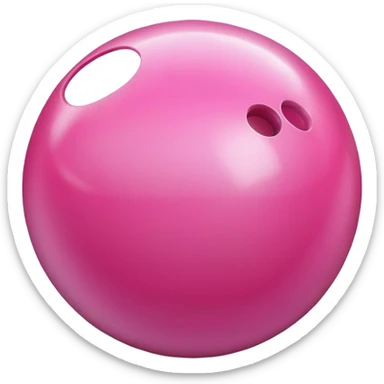 Pink bowling ball sticker