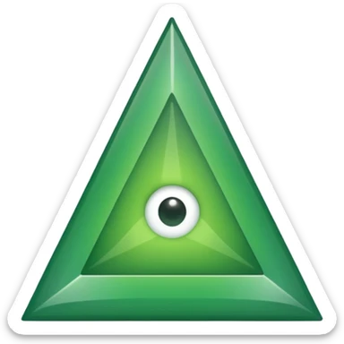 A green upside down triangle needs to face down POINT now sticker