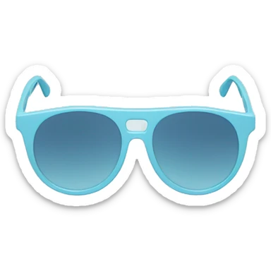 Pastel blue sunglass sticker