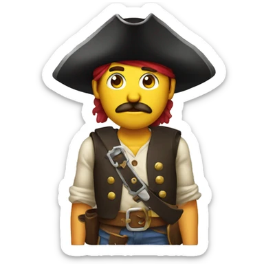 Pirata con parche en un ojo sticker