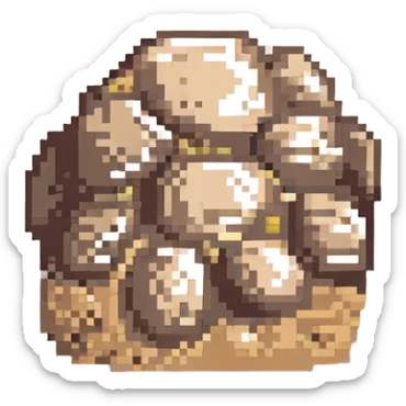 round tan desert rock, simple, natural texture sticker