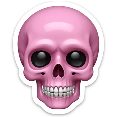 Pink skull sticker