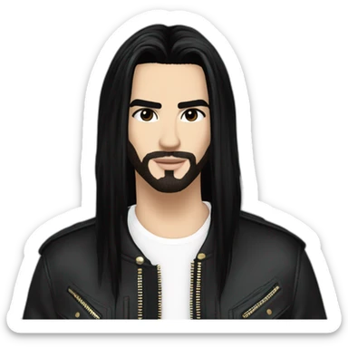 Bill Kaulitz black hair down Arthur movie sticker