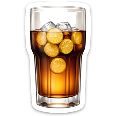 South African brandy and coke in a hi-ball glass straight glass no lemon sticker