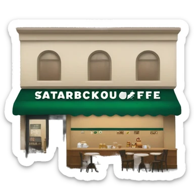starbucks café sticker