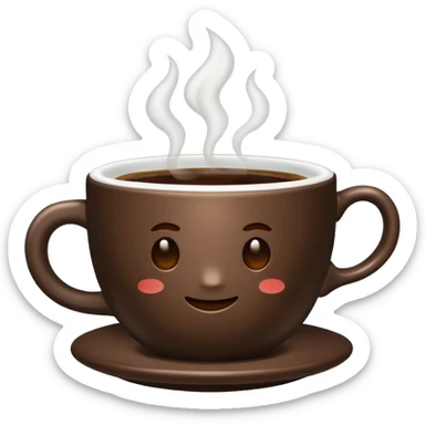 Cup of coffee white sticker