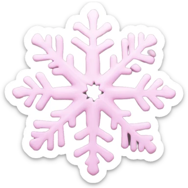 pastel pink snowflake  sticker
