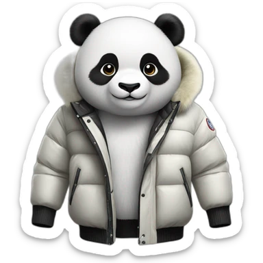 Panda avec veste moncler sticker